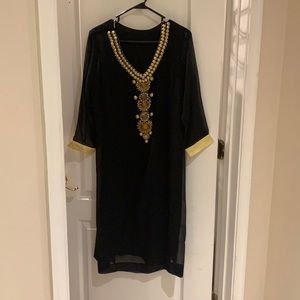 Indian long black Kurti